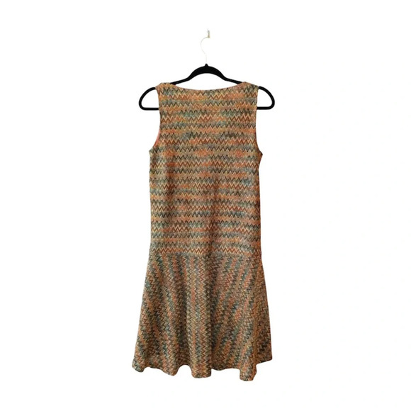 Maeve Anthropologie Westwater NWT Chevron Print Knit Knee Length Dress Small - Picture 8 of 12